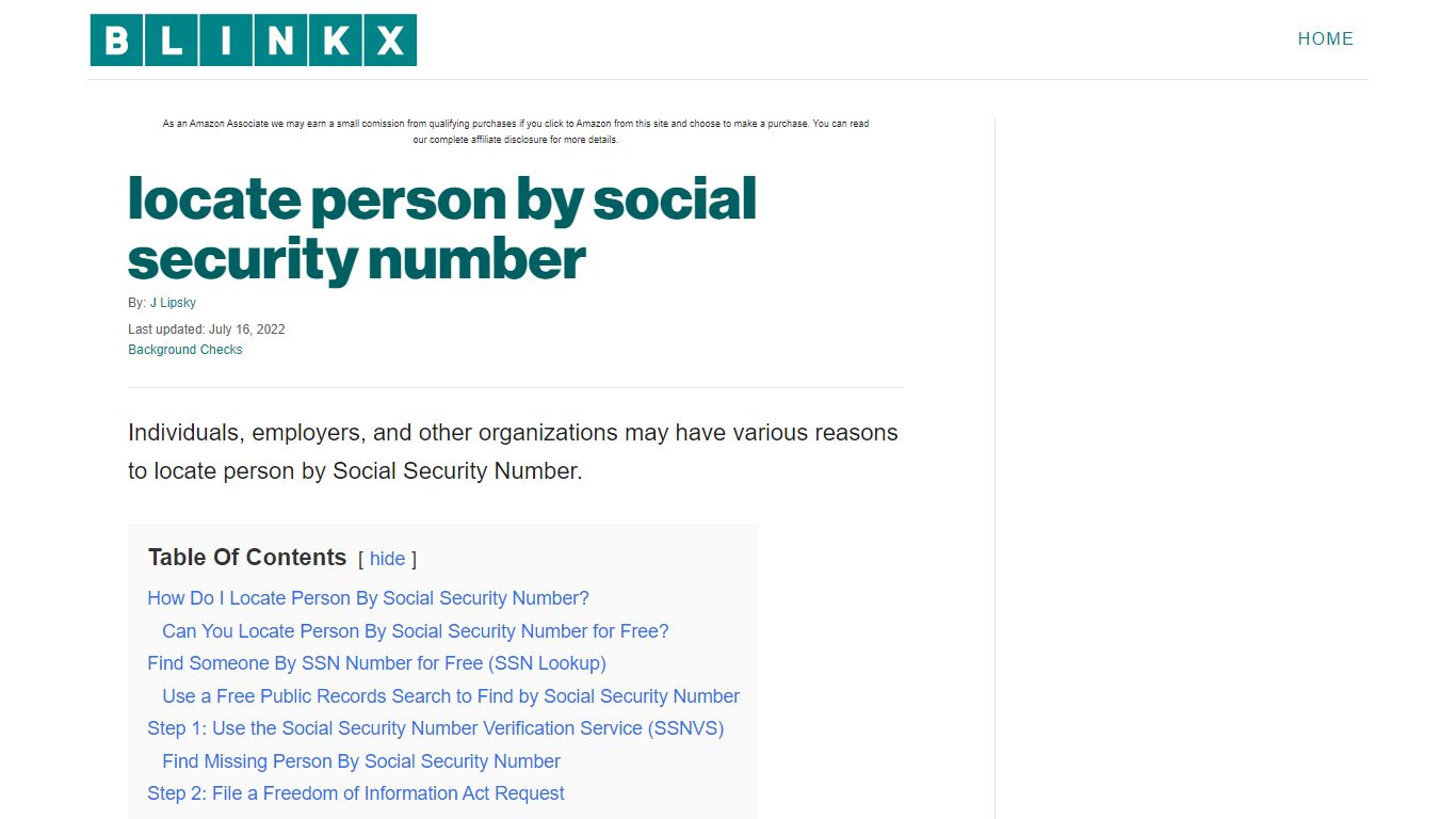 locate person by social security number - Blinkx