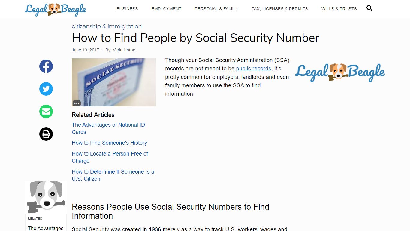 How to Find People by Social Security Number | Legal Beagle